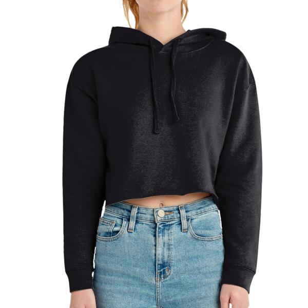 Women's Cropped Fleece Hooded Sweatshirt Thumbnail