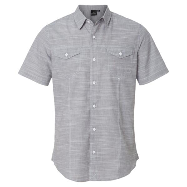 Men's Textured Solid Short Sleeve Shirt Thumbnail
