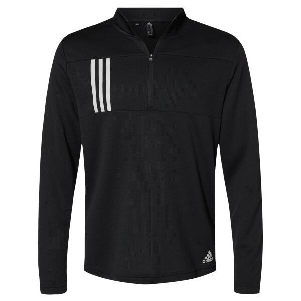 Men's 3-Stripes Double-Knit Quarter-Zip Pullover Thumbnail