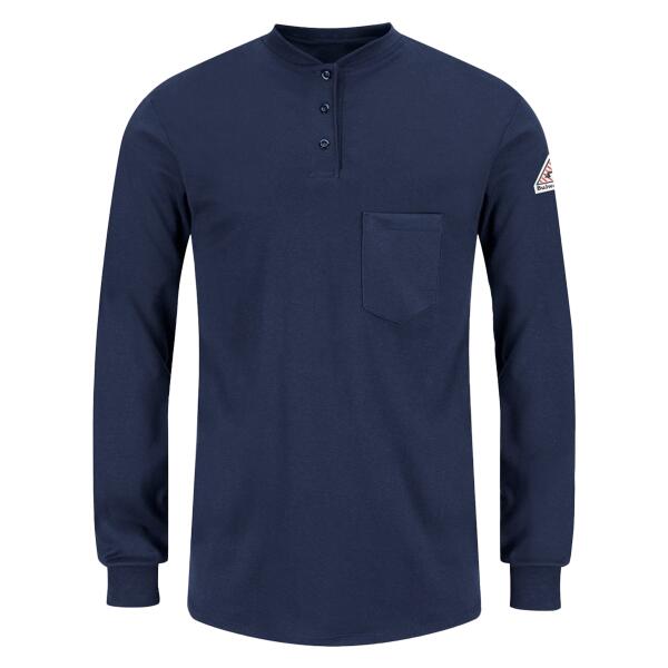 Women's Long Sleeve Tagless Henley Shirt Thumbnail