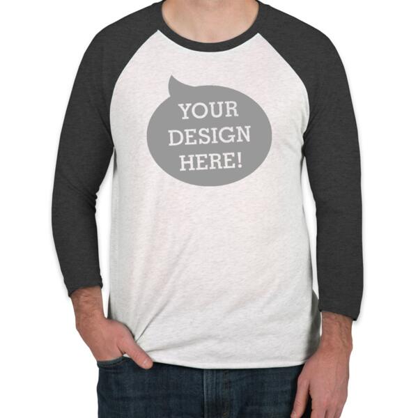 Unisex Tri-Blend Three-Quarter Sleeve Raglan Tee Thumbnail