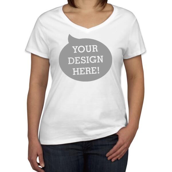 Women's Triblend Deep V-neck Tee Thumbnail