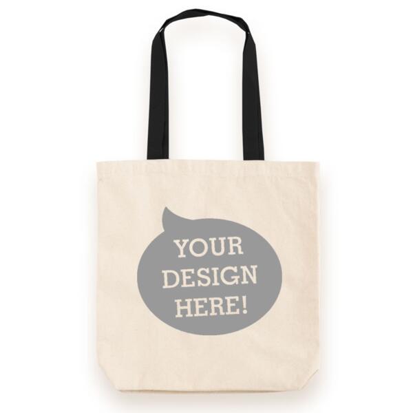 11L Canvas Tote With Color Handles Thumbnail